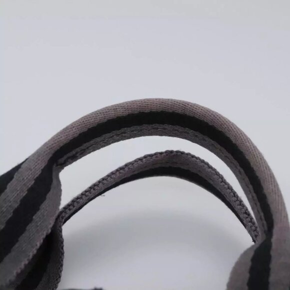 HERMES Fourre Tout MM Hand Bag Canvas Black Gray Silver Auth - Picture 9 of 16